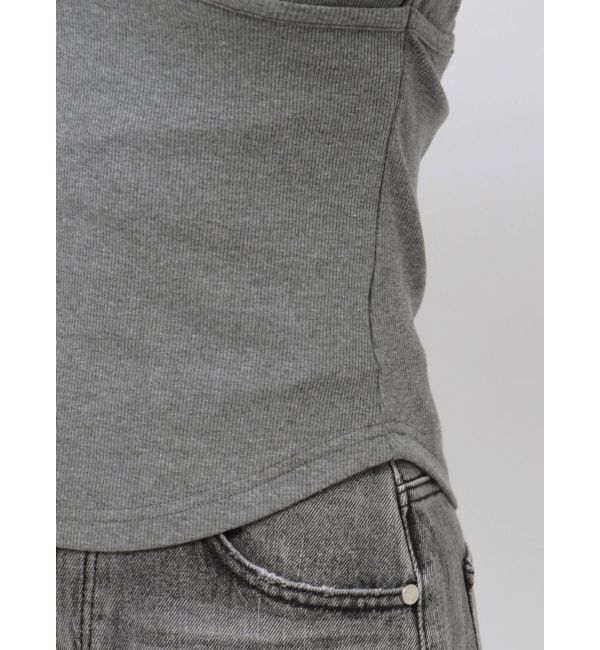 MURUA「【UMBRO&times;MURUA】アシメショルダーリブトップス」|Tシャツ・カットソー|