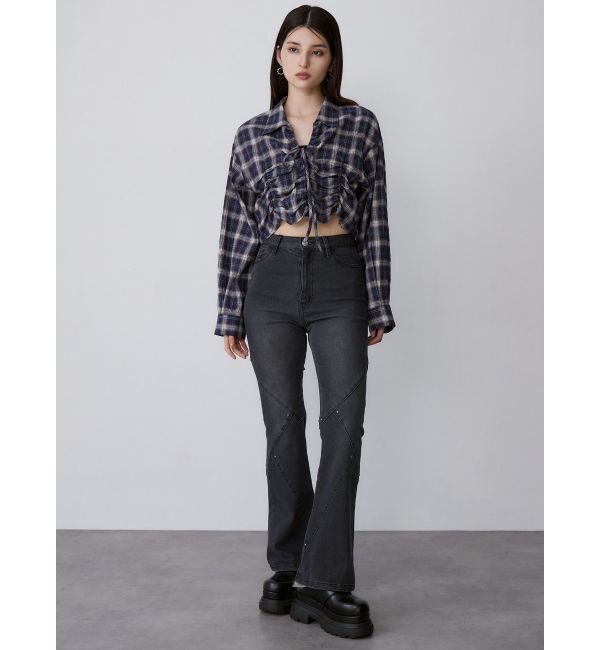 MURUA「スウィッチングスタッズデニム」|デニム|