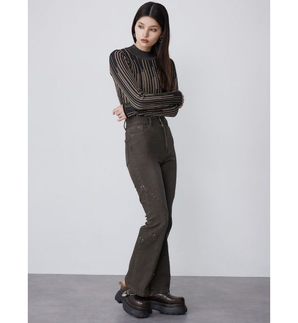 MURUA「スウィッチングスタッズデニム」|デニム|