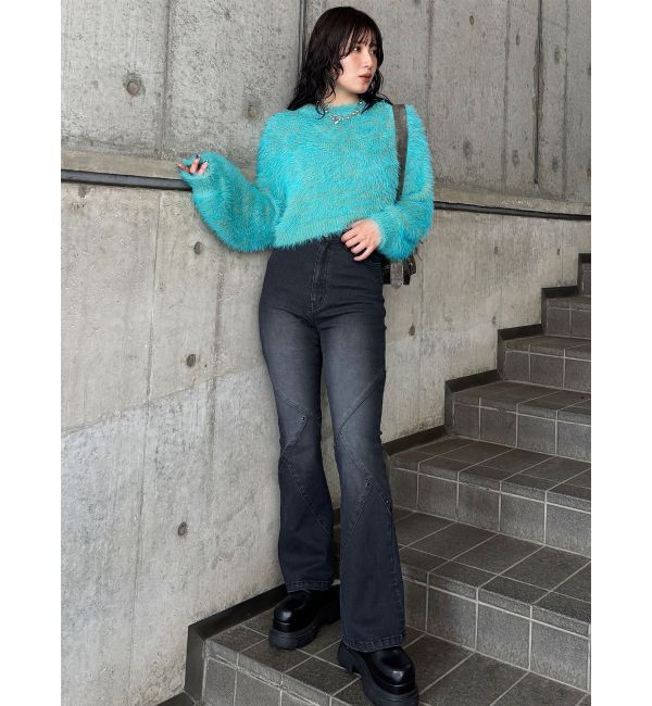 MURUA「スウィッチングスタッズデニム」|デニム|