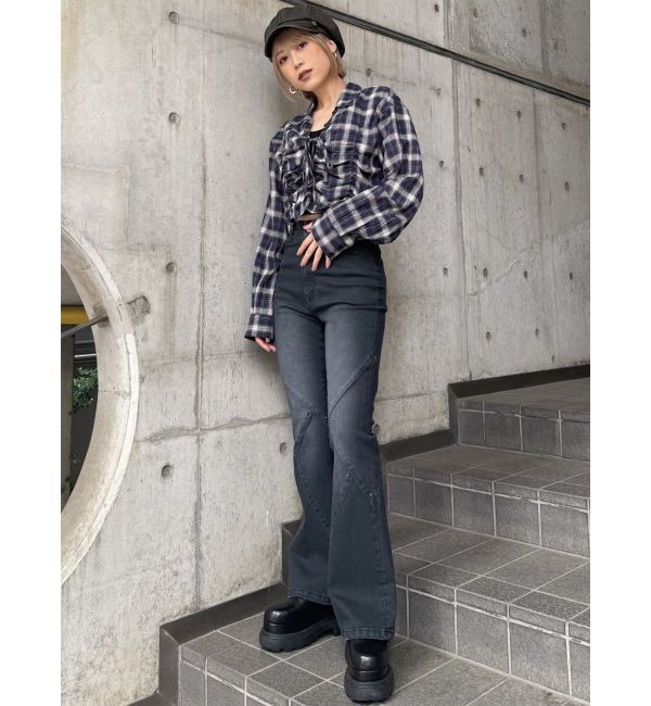 MURUA「スウィッチングスタッズデニム」|デニム|