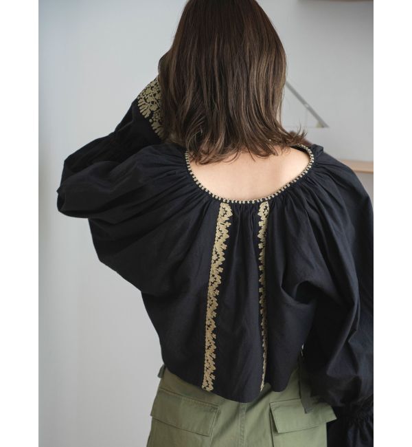 Ungrid「ショートエンブロイダリーブラウス」|シャツ・ブラウス|