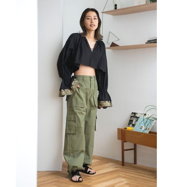 Ungrid「ショートエンブロイダリーブラウス」|シャツ・ブラウス|