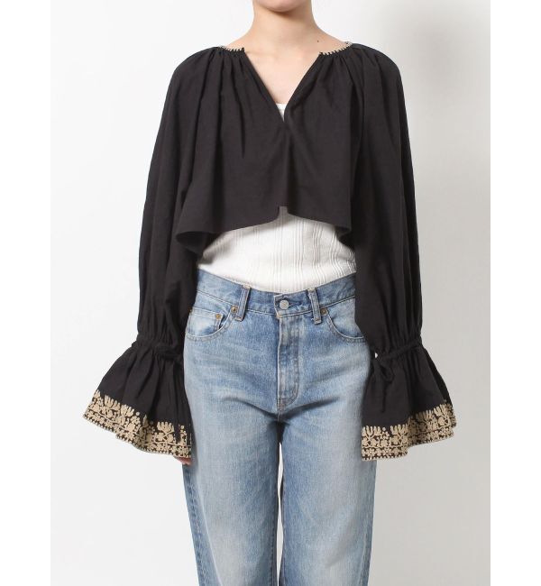 Ungrid「ショートエンブロイダリーブラウス」|シャツ・ブラウス|