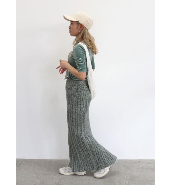 Ungrid「メランジリブニットスカート」|スカート|
