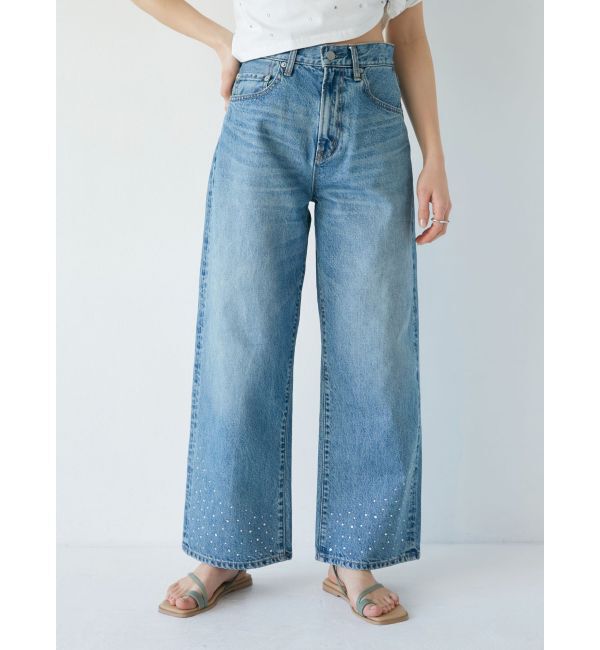 Ungrid「ビジューデザインルーズデニム」|デニム|