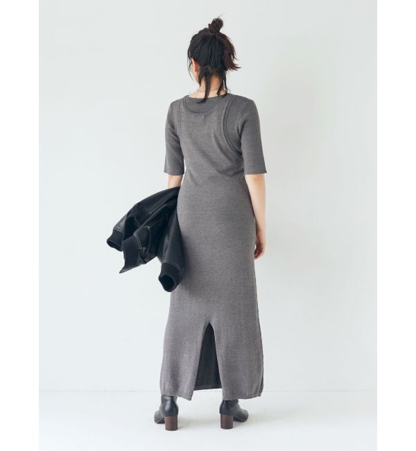 Ungrid「レイヤードニットワンピース」|ワンピース|