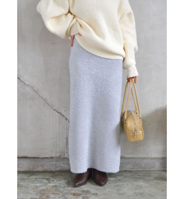 Ungrid「ラメニットアイラインスカート」|スカート|