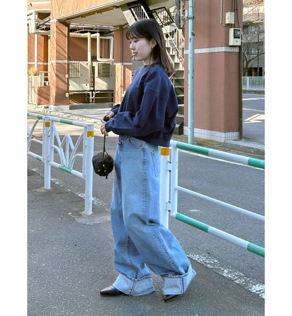 Ungrid「スリットデザインショートスウェット」|スウェット・ジャージ|