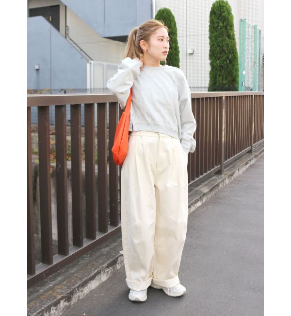 Ungrid「スリットデザインショートスウェット」|スウェット・ジャージ|