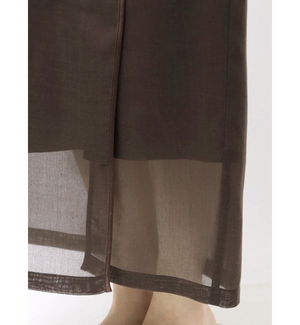 LAGUNAMOON「サテンパイピングシアーIラインスカート」|スカート|