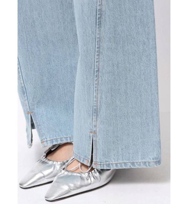 LAGUNAMOON「【追加生産】ワイドフレアデニムパンツ」|デニム|