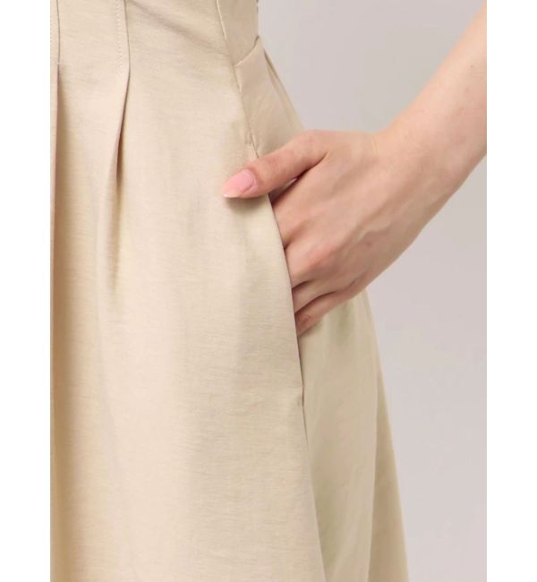 LAGUNAMOON「【追加生産/新色追加】フロントZIPウエストタックワンピース」|ワンピース|