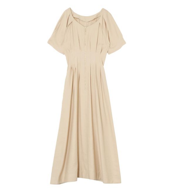 LAGUNAMOON「【追加生産/新色追加】フロントZIPウエストタックワンピース」|ワンピース|