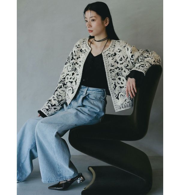 LAGUNAMOON「【WEB限定カラーあり】コードエンブロイダリーニットカーデ」|カーディガン|