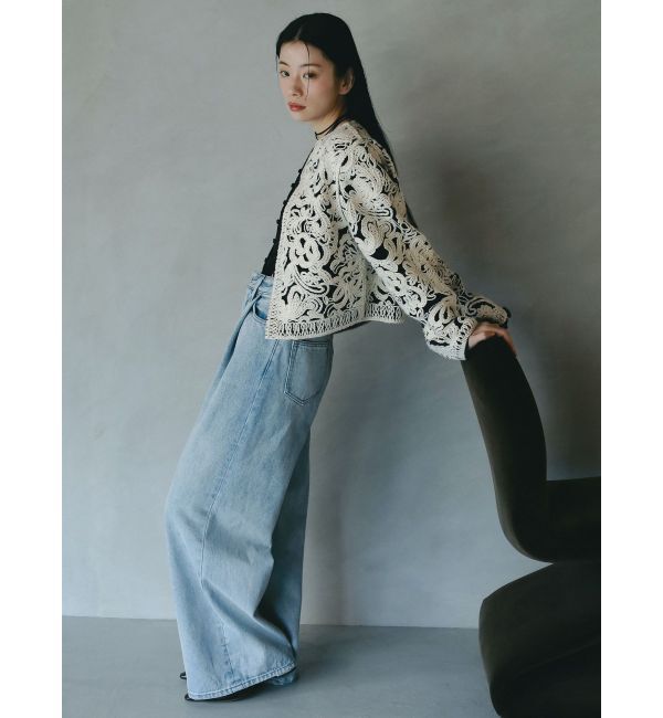 LAGUNAMOON「【WEB限定カラーあり】コードエンブロイダリーニットカーデ」|カーディガン|