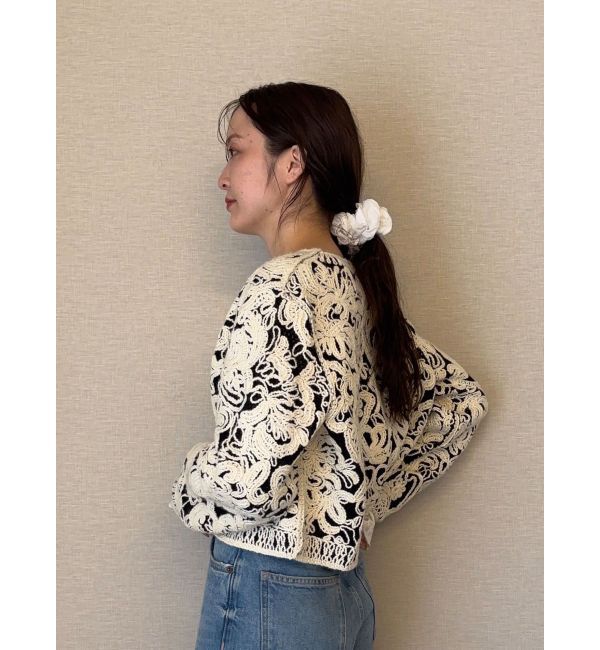 LAGUNAMOON「【WEB限定カラーあり】コードエンブロイダリーニットカーデ」|カーディガン|