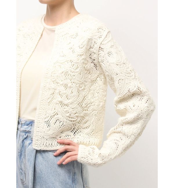 LAGUNAMOON「【WEB限定カラーあり】コードエンブロイダリーニットカーデ」|カーディガン|