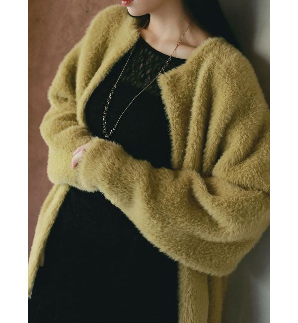 LAGUNAMOON「【REVIVAL】ミニシャギーセッケツニットカーデ」|カーディガン|