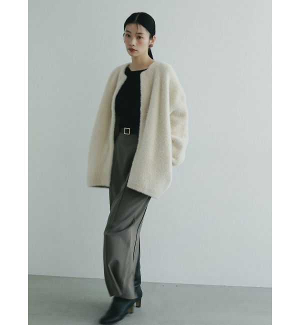 LAGUNAMOON「【REVIVAL】ミニシャギーセッケツニットカーデ」|カーディガン|