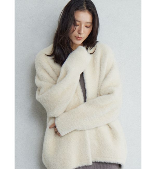 LAGUNAMOON「【REVIVAL】ミニシャギーセッケツニットカーデ」|カーディガン|