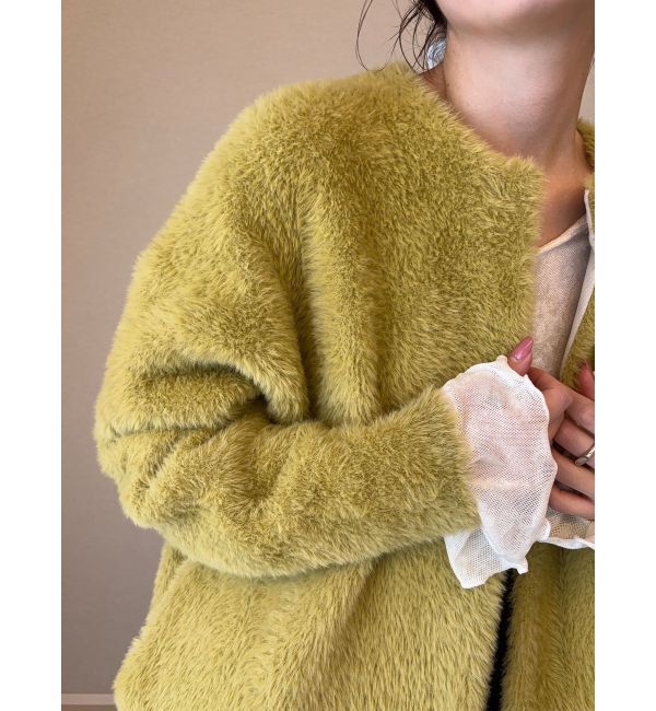 LAGUNAMOON「【REVIVAL】ミニシャギーセッケツニットカーデ」|カーディガン|