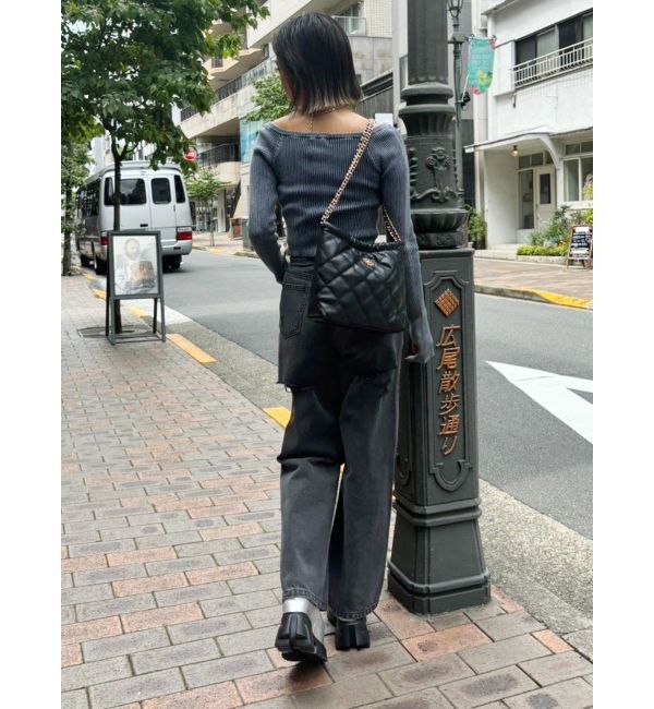 EVRIS「BACKスラッシュワイドデニムパンツ」|デニム|