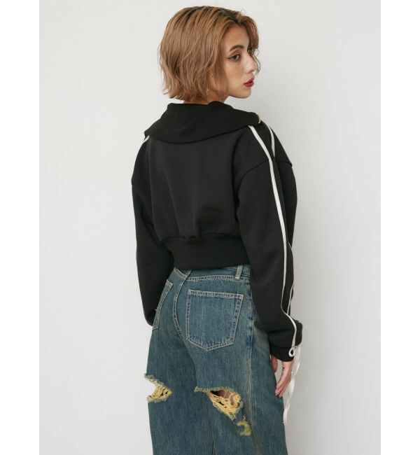 EVRIS「BACKスラッシュワイドデニムパンツ」|デニム|