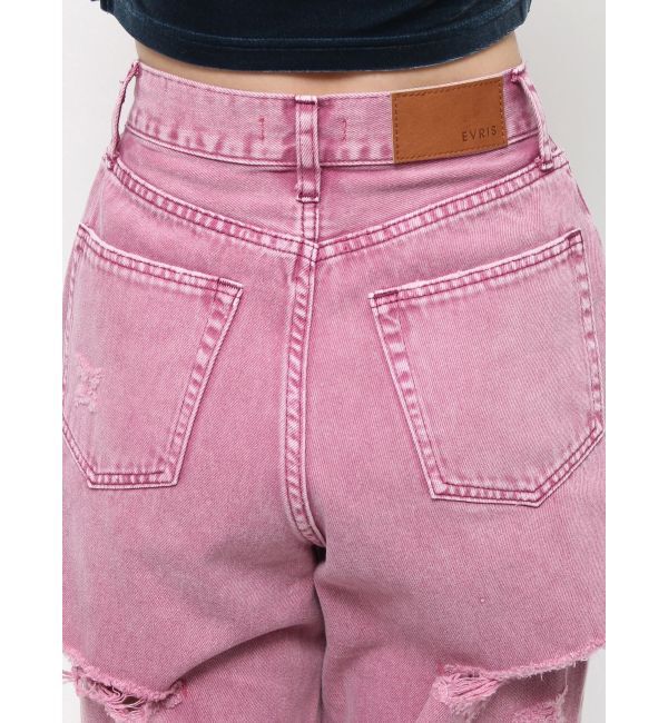 EVRIS「BACKスラッシュワイドデニムパンツ」|デニム|