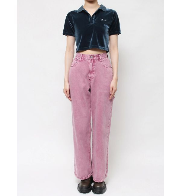 EVRIS「BACKスラッシュワイドデニムパンツ」|デニム|