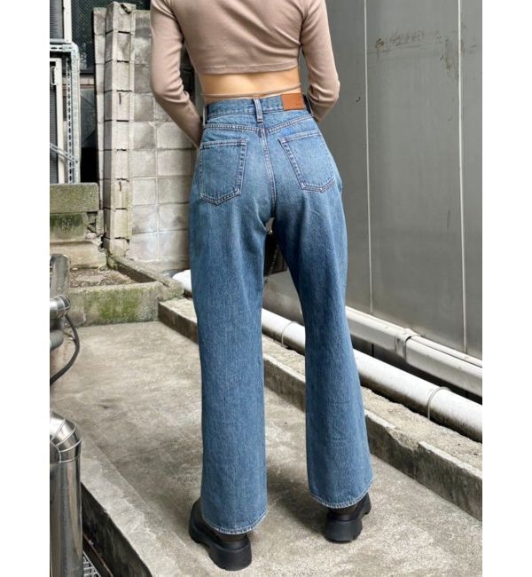 EVRIS「ダブルウエストワイドデニムパンツ」|デニム|