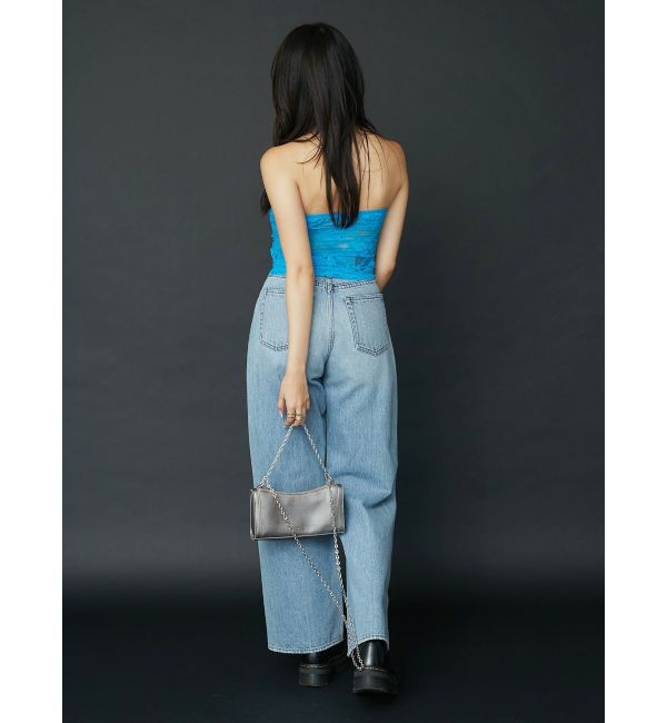 EVRIS「ダブルウエストワイドデニムパンツ」|デニム|