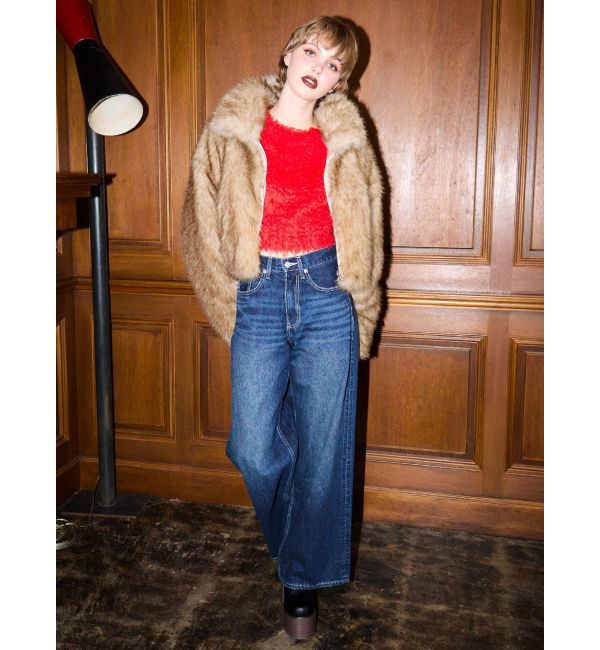 EVRIS「カラーシャギークロップドニットトップス」|ニット・セーター|