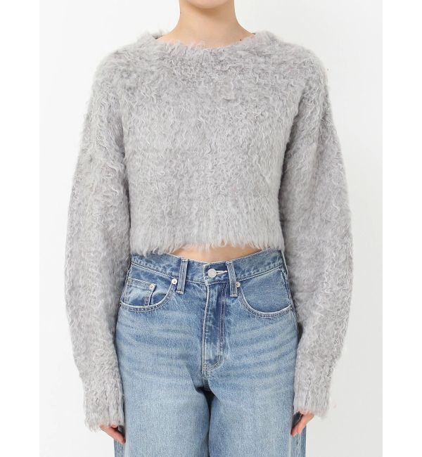 EVRIS「カラーシャギークロップドニットトップス」|ニット・セーター|