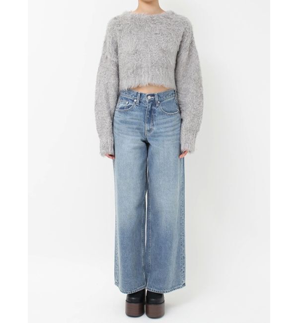 EVRIS「カラーシャギークロップドニットトップス」|ニット・セーター|