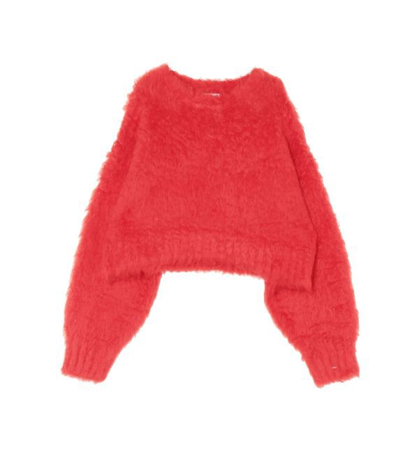 EVRIS「カラーシャギークロップドニットトップス」|ニット・セーター|