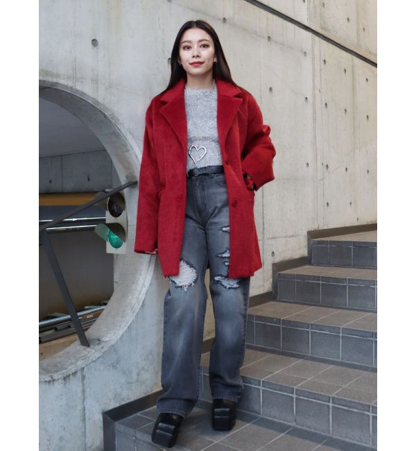 EVRIS「シャギーオーバーサイズジャケット」|テーラードジャケット|