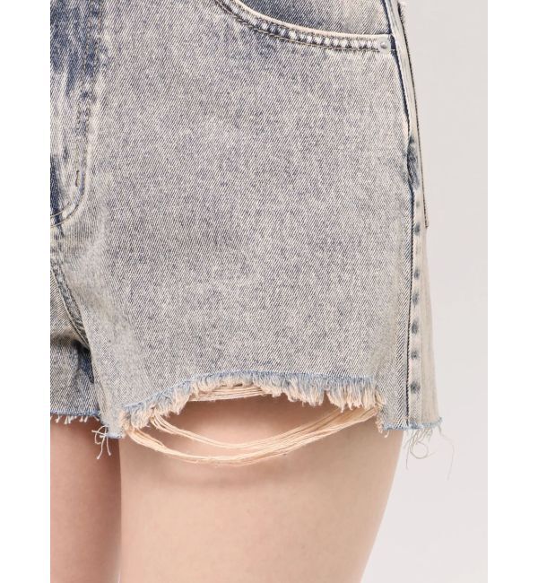 EVRIS「ダメージデニムショートパンツ」|デニム|