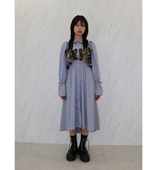 jouetie「ゴブランビスチェシャツワンピース」|ワンピース|