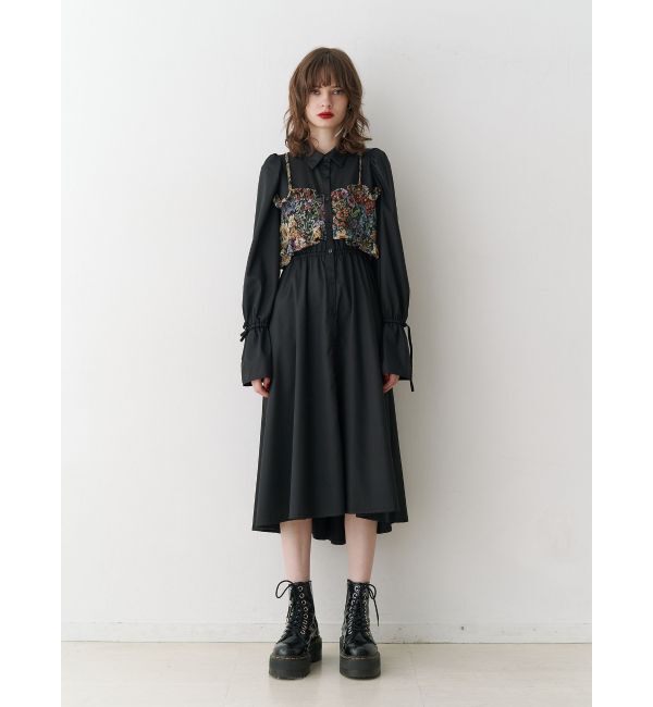 jouetie「ゴブランビスチェシャツワンピース」|ワンピース|