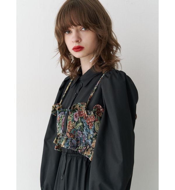 jouetie「ゴブランビスチェシャツワンピース」|ワンピース|