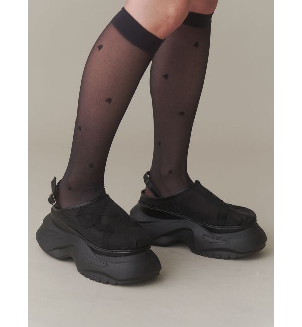 merry jenny「RIBBON mesh sabot」|スニーカー|