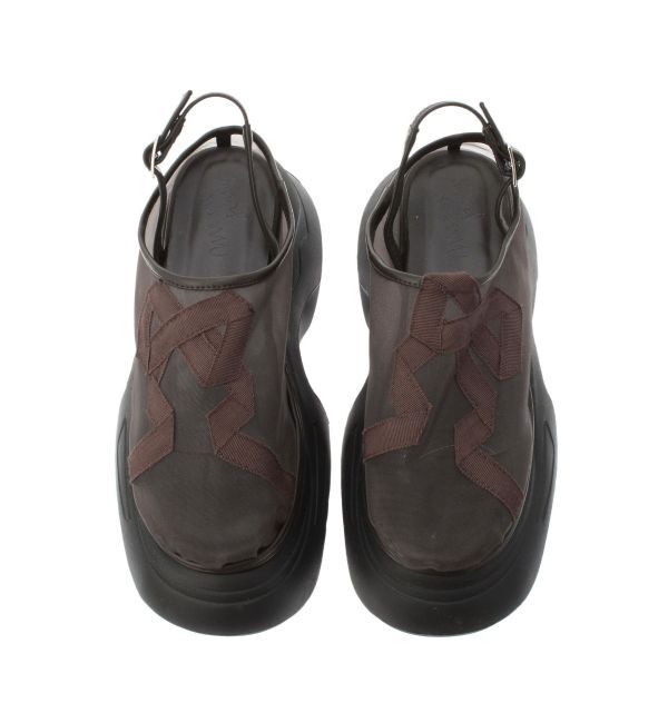 merry jenny「RIBBON mesh sabot」|スニーカー|