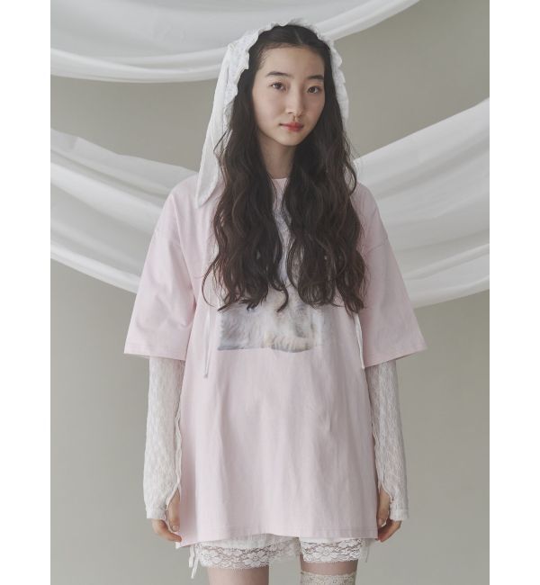 merry jenny「cat ribbon big tee」|Tシャツ・カットソー|