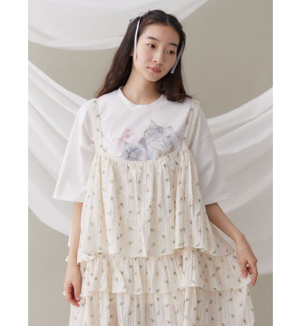 merry jenny「cat ribbon big tee」|Tシャツ・カットソー|