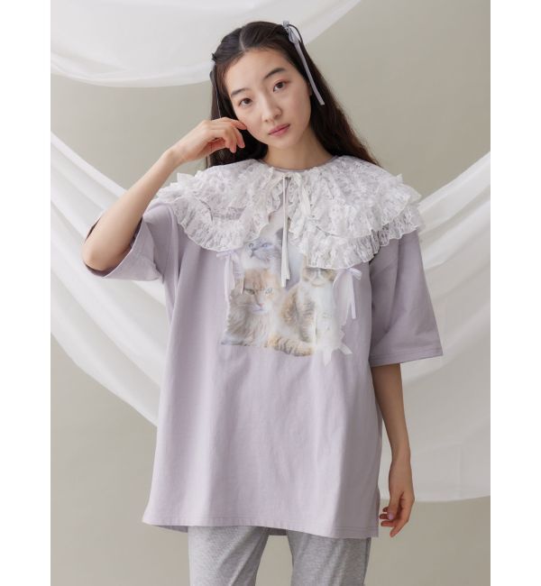 merry jenny「cat ribbon big tee」|Tシャツ・カットソー|