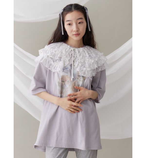 merry jenny「cat ribbon big tee」|Tシャツ・カットソー|