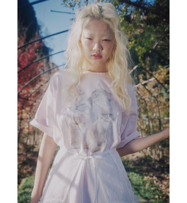 merry jenny「cat ribbon big tee」|Tシャツ・カットソー|