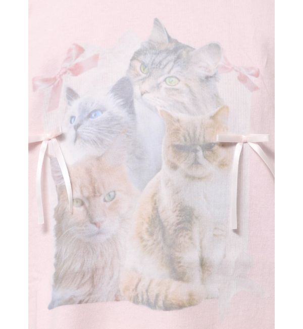 merry jenny「cat ribbon big tee」|Tシャツ・カットソー|