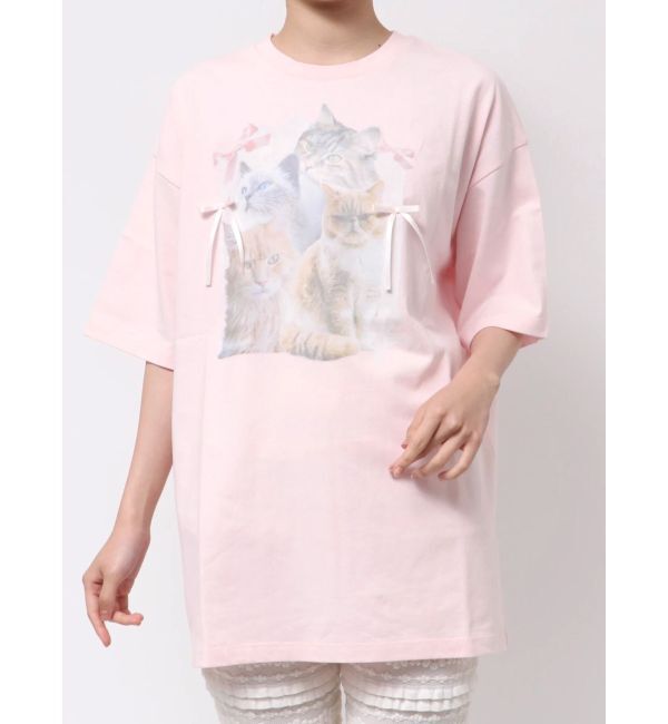 merry jenny「cat ribbon big tee」|Tシャツ・カットソー|
